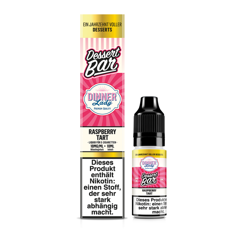 Dinner Lady Nikotinsalz Raspberry Tart 50/50 10ml Liquid 10mg