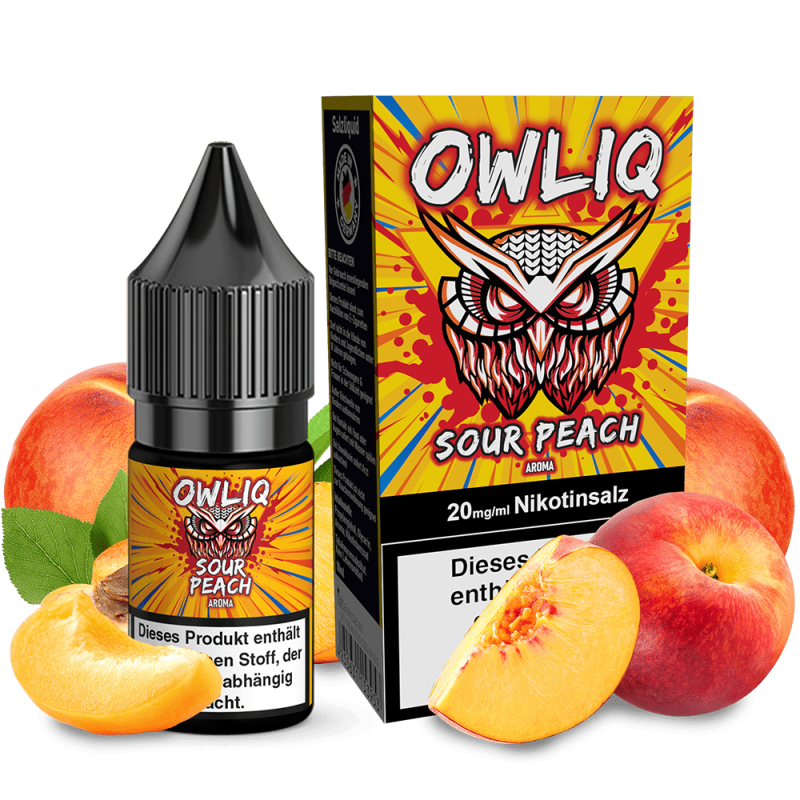 OWLIQ Nikotinsalz Sour Peach 10ml Liquid 20mg