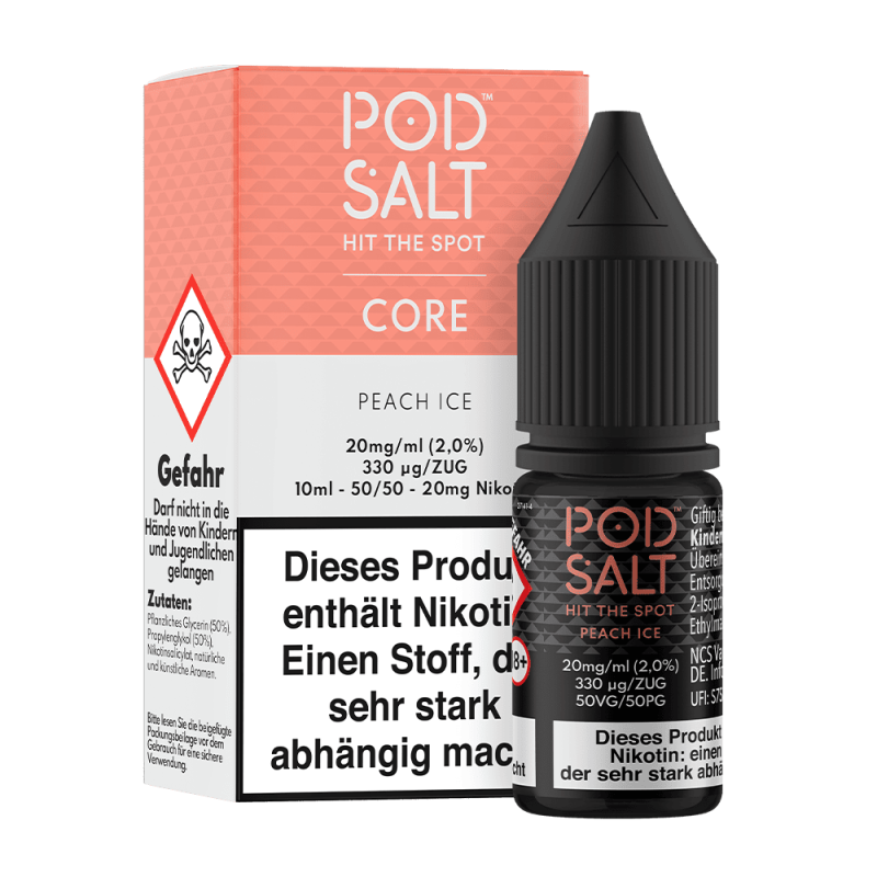 Pod Salt Core Nikotinsalz - Peach Ice - Liquid 20mg 10ml  C