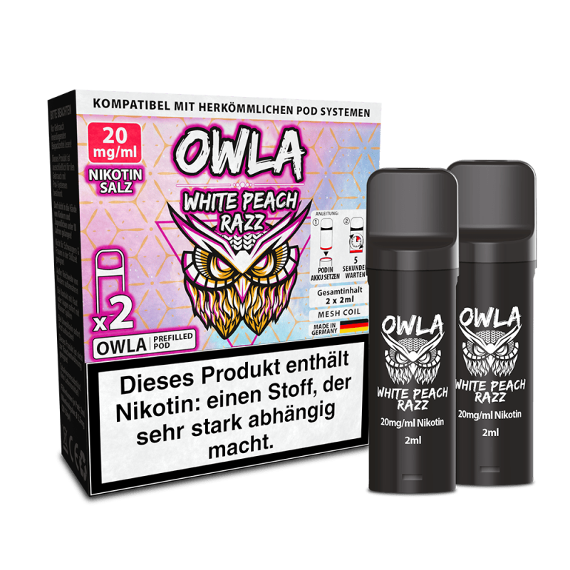 OWLA Pod - White Peach Razz - 20mg Nikotinsalz