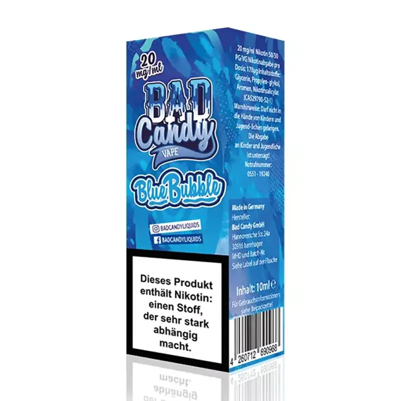 Liquid Blue Bubble - Bad Candy Nikotinsalz 10mg