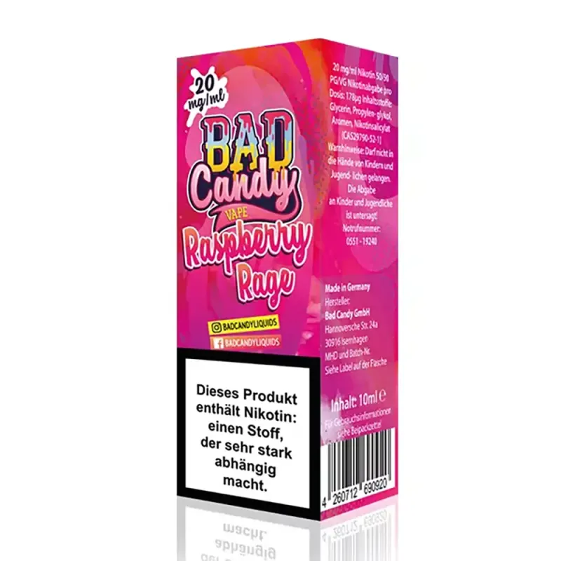 Liquid Raspberry Rage - Bad Candy Nikotinsalz 20mg