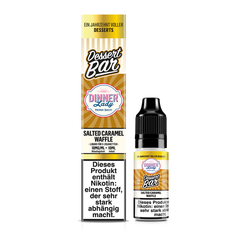 Dinner Lady Nikotinsalz Salted Caramel Waffle 50/50 10ml Liquid 10mg