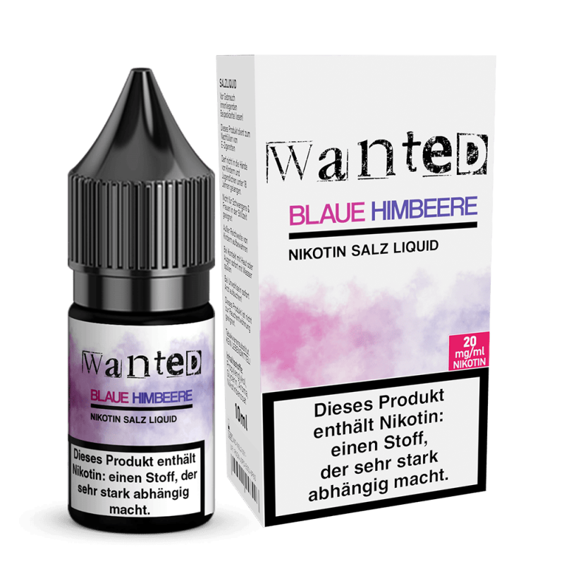 Wanted Nikotinsalz - blaue Himbeere - Overdosed 10ml Liquid 20mg