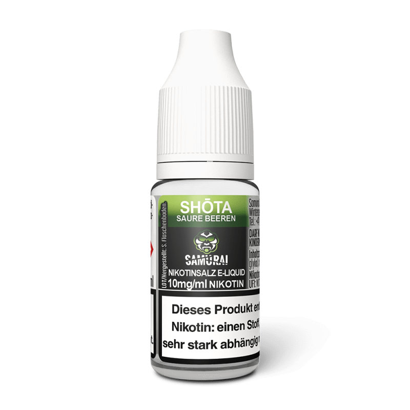 Liquid Shota Saure Beeren - Samurai Nikotinsalz 10mg