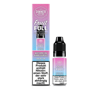 Liquid Watermelon Bubblegum Ice - Dinner Lady Fruit Full Nikotinsalz 10mg
