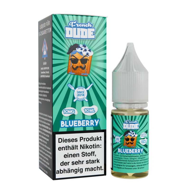 French Dude Nikotinsalz - Blueberry - 10ml Liquid 10mg