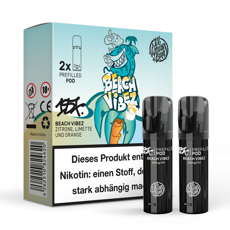 2x 187 Strassenbande Einweg Pod Beach Vibez 20mg Nikotinsalz 2ml