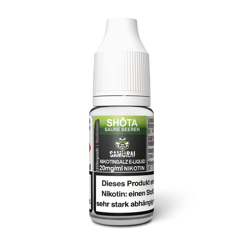Liquid Shota Saure Beeren - Samurai Nikotinsalz 20mg