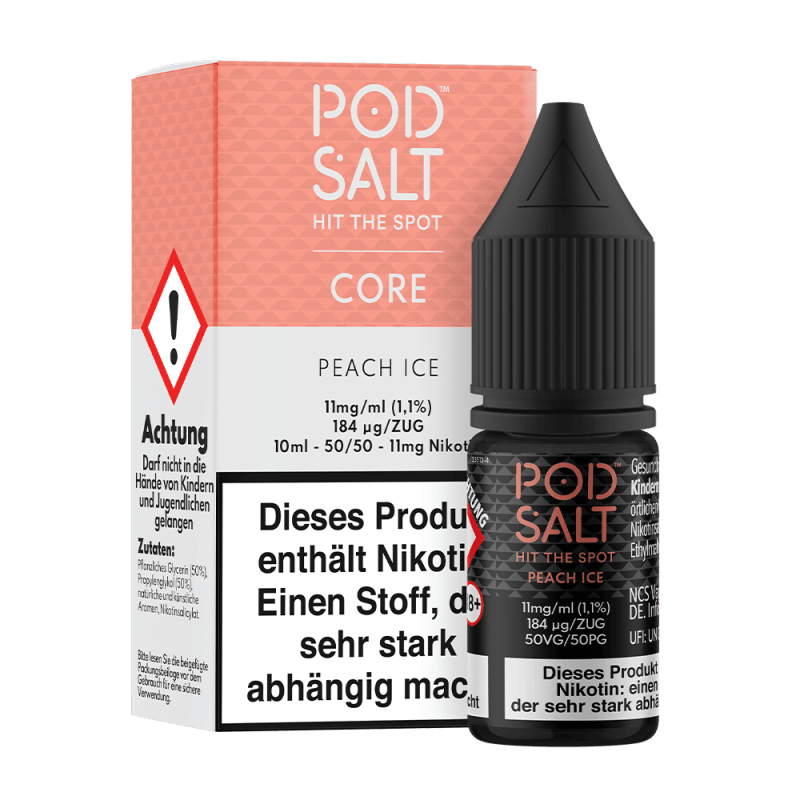 Pod Salt Core Nikotinsalz - Peach Ice - Liquid 11mg 10ml  C