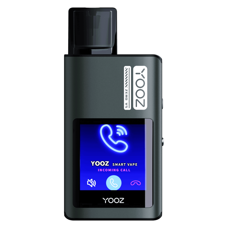 Yooz Zero V5 Kit Black, Ansicht auf die Frontseite mit Display