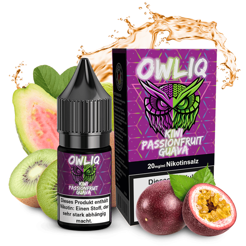 Liquid Kiwi Passionfruit Guava - OWLIQ Nikotinsalz
