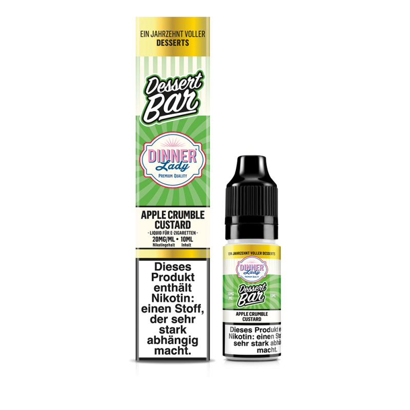 Dinner Lady Nikotinsalz Apple Crumble Custard 50/50 10ml Liquid 20mg