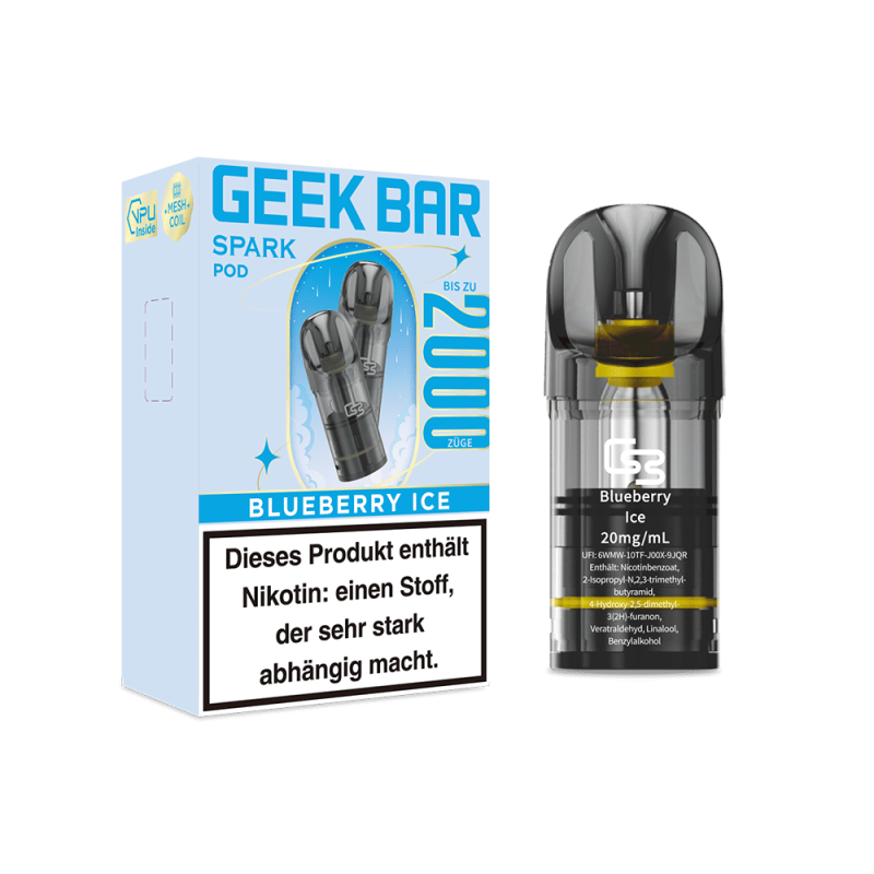 Geek Bar Spark Pod Blueberry Ice 20mg Nikotinsalz (2 ml)