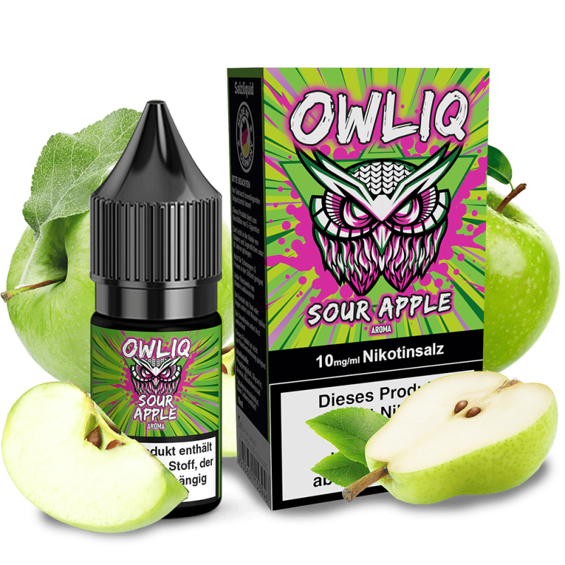 OWLIQ Nikotinsalz - Sour Apple - 10ml Liquid 10mg  C