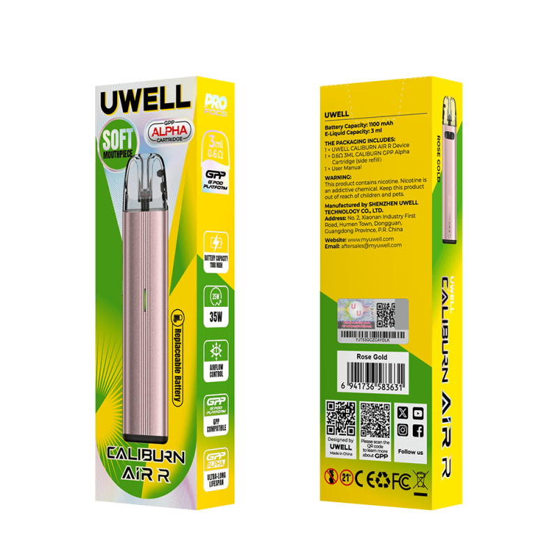 Uwell Caliburn Air R Kit Rose Gold