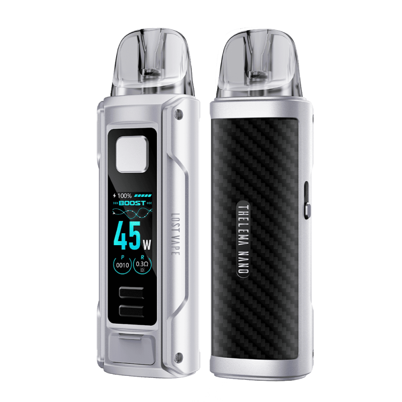 Lost Vape Thelema Nano Kit Silver Carbon