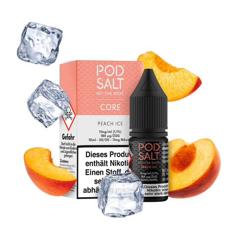 Pod Salt Core Nikotinsalz - Peach Ice - Liquid 11mg 10ml  C