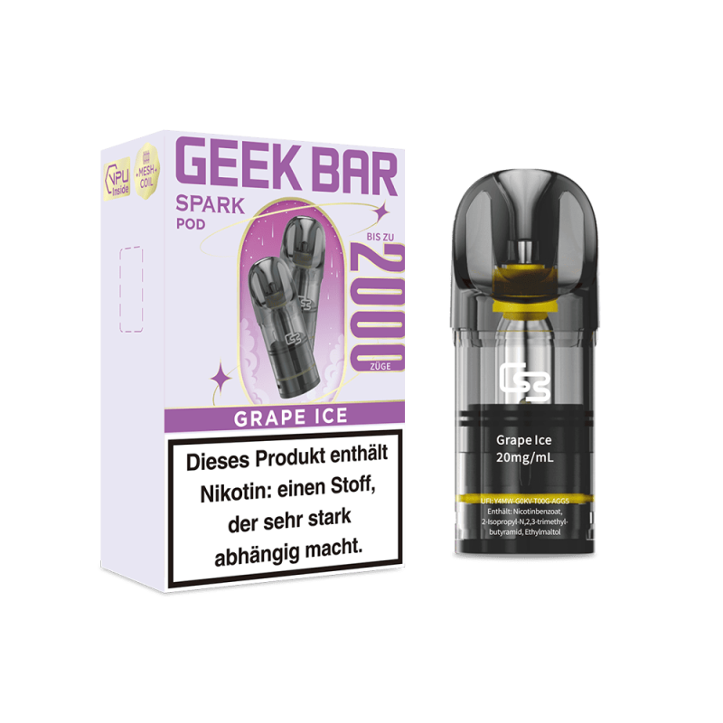 Geek Bar Spark Pod Grape Ice 20mg Nikotinsalz (2 ml)