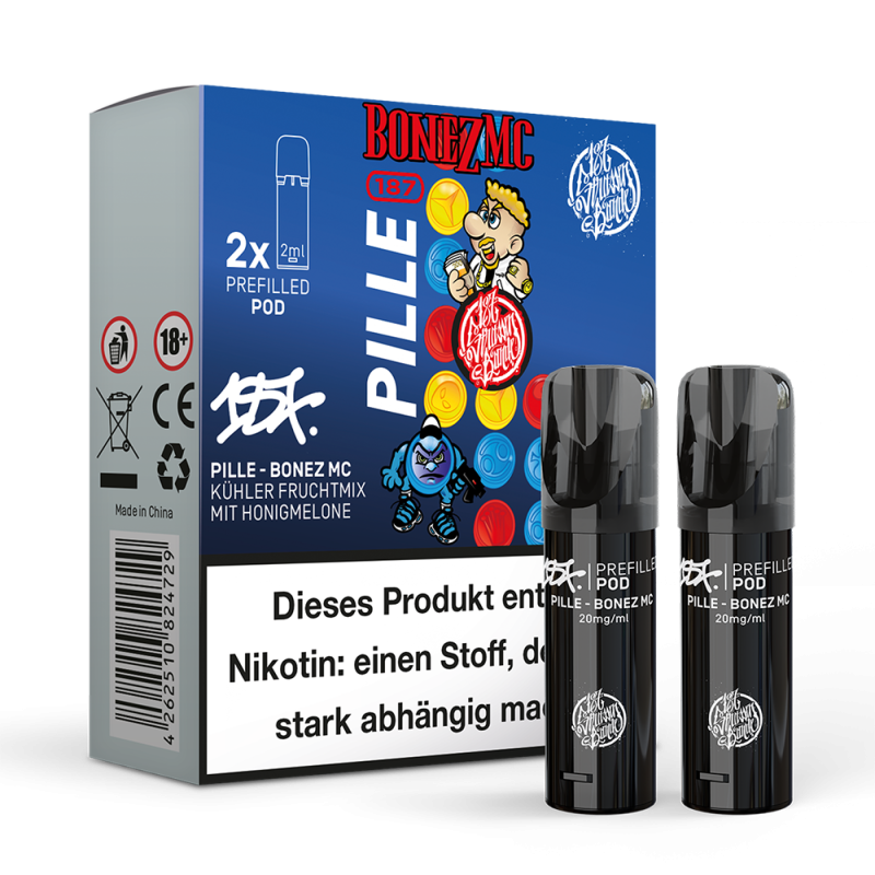 2x 187 Strassenbande Einweg Pod Pille Bonez MC 20mg Nikotinsalz 2ml