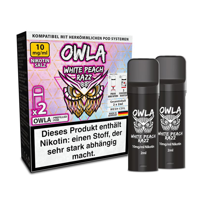 OWLA Pod - White Peach Razz - 10mg Nikotinsalz