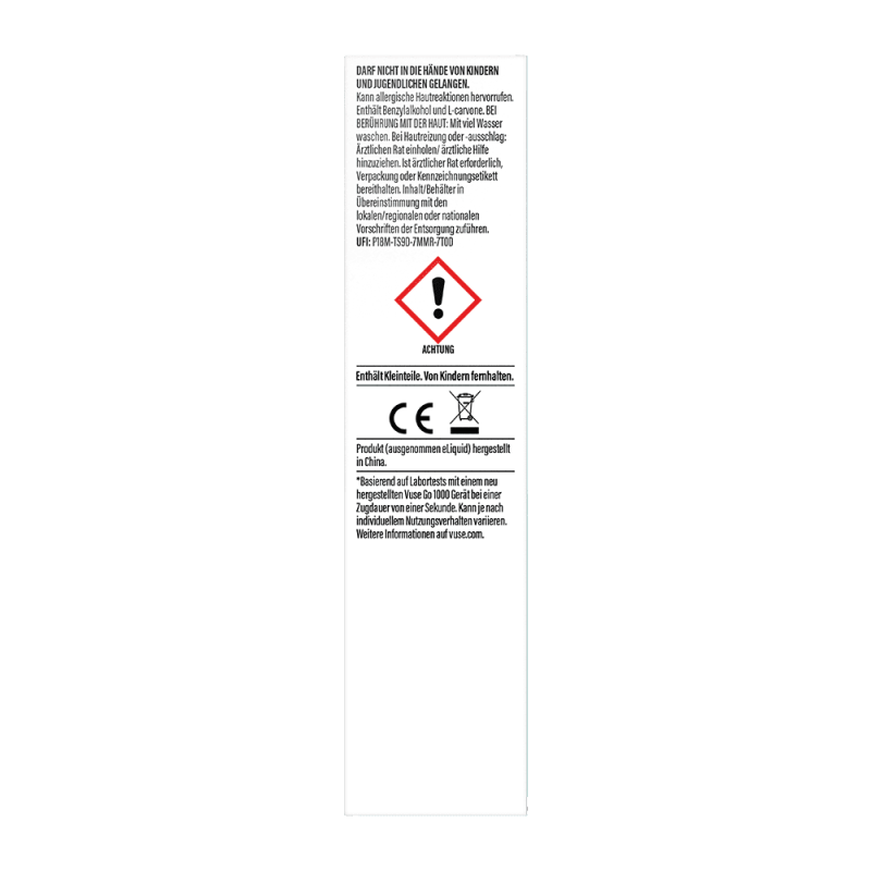 Vuse GO 1000 Peppermint Ice 0mg