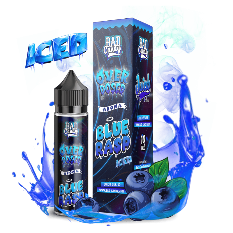 Aroma Blue Rasp Iced - Bad Candy Juicd