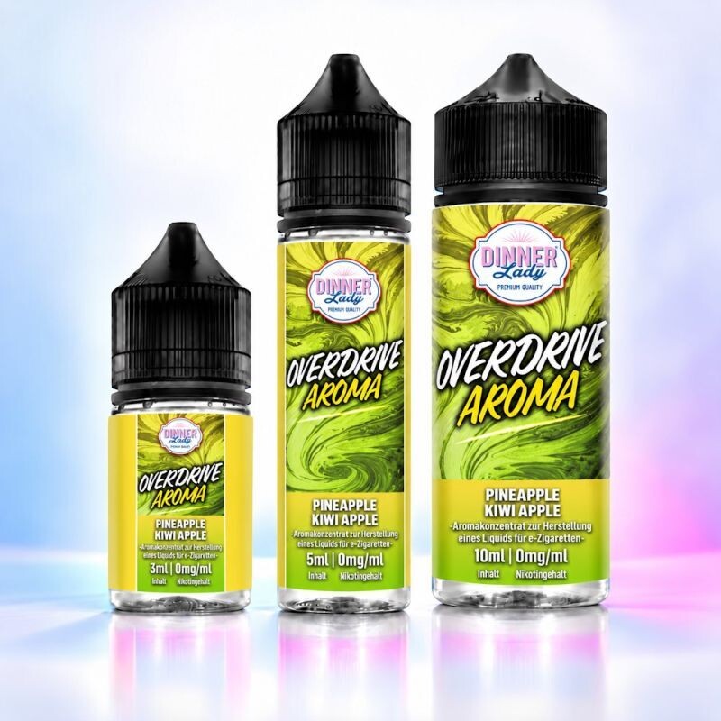 Dinner Lady Overdrive Pineapple Kiwi Apple Longfill-Aroma in 30 ml, 60 ml und 120 ml Flasche
