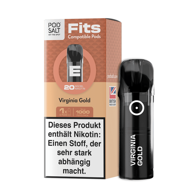 Pod Salt Fits Pods Einweg Pod - Virginia Gold - 20mg Nikotinsalz 2ml