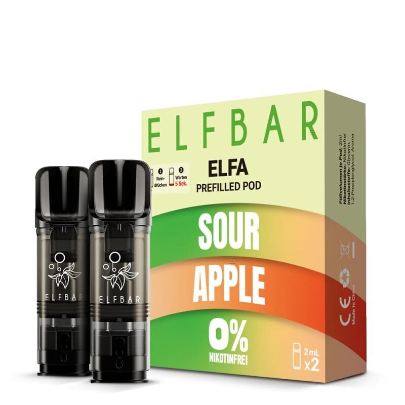 Elfbar Elfa Pods Sour Apple 0mg (2 ml)