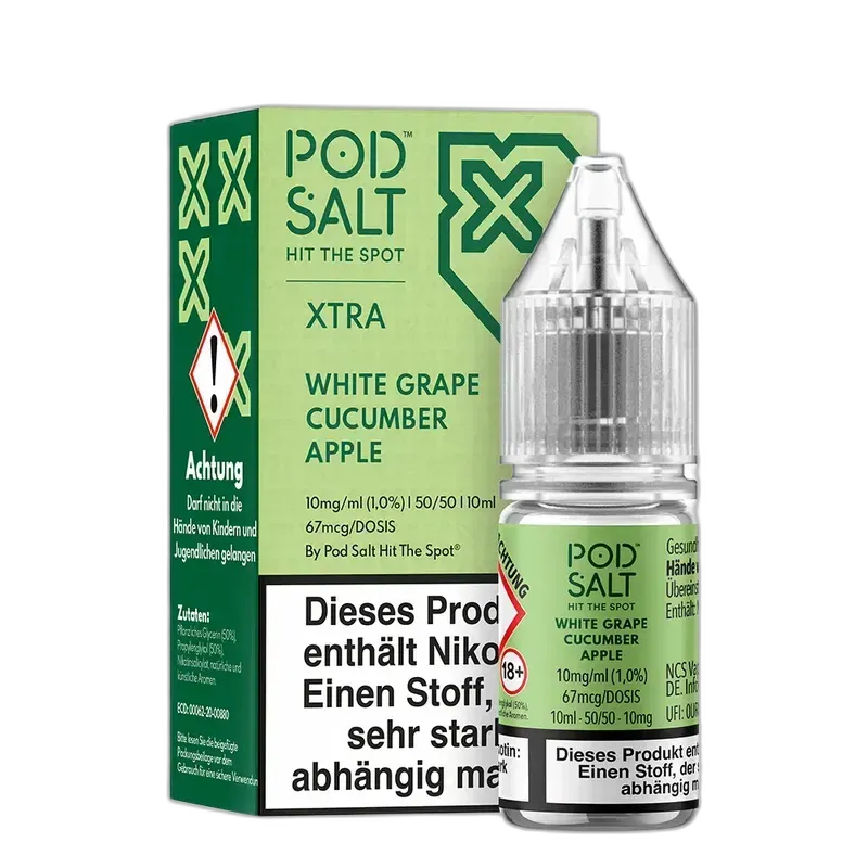 Liquid White Grape Cucumber Apple - Pod Salt Xtra Nikotinsalz 10mg