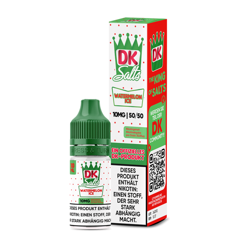 DK Salts Nikotinsalz - Watermelon Ice - Liquid 10mg 10ml  C