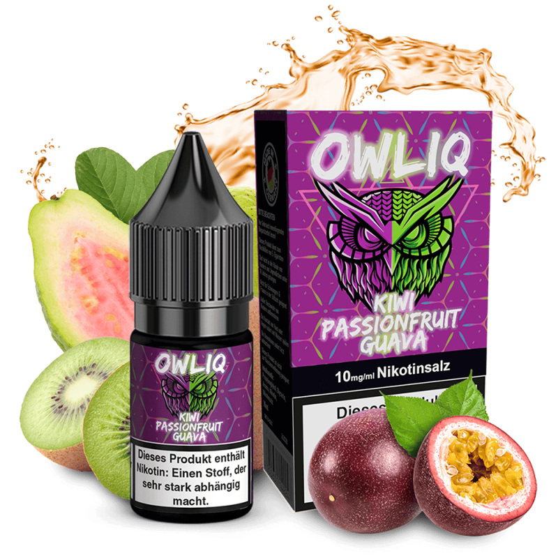 Liquid Kiwi Passionfruit Guava - OWLIQ Nikotinsalz