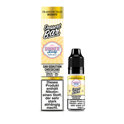 Dinner Lady Nikotinsalz San Sebastian Cheesecake 50/50 10ml Liquid 20mg