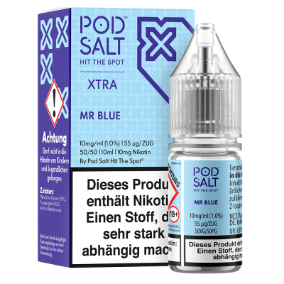 Pod Salt Xtra Nikotinsalz - Mr Blue - Liquid 10mg 10ml