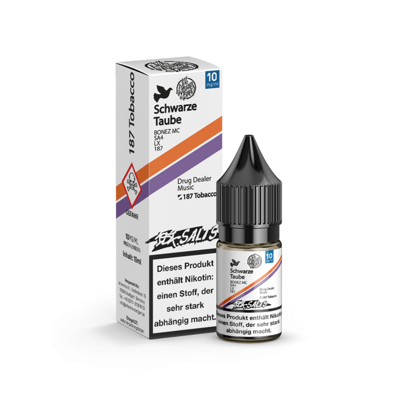 187 Strassenbande Nikotinsalz - Schwarze Taube - 10ml Liquid 10mg  C