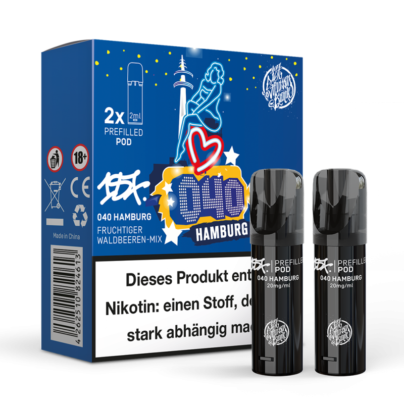2x 187 Strassenbande Einweg Pod 040 Hamburg 20mg Nikotinsalz 2ml