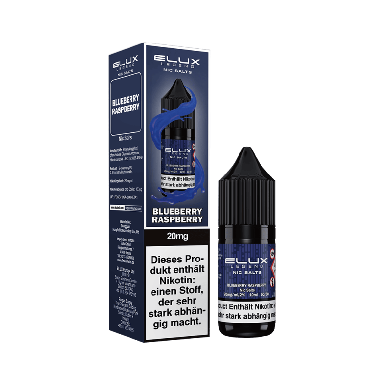 Elux Nikotinsalz Blueberry Raspberry Liquid 20mg 10ml