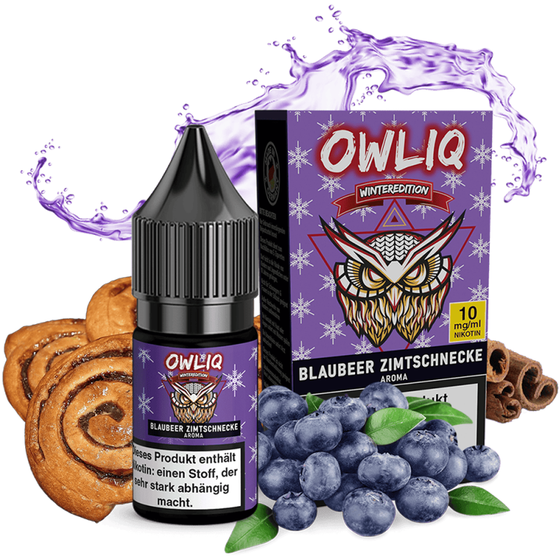 Liquid Blaubeer Zimtschnecke - OWLIQ Nikotinsalz 10mg