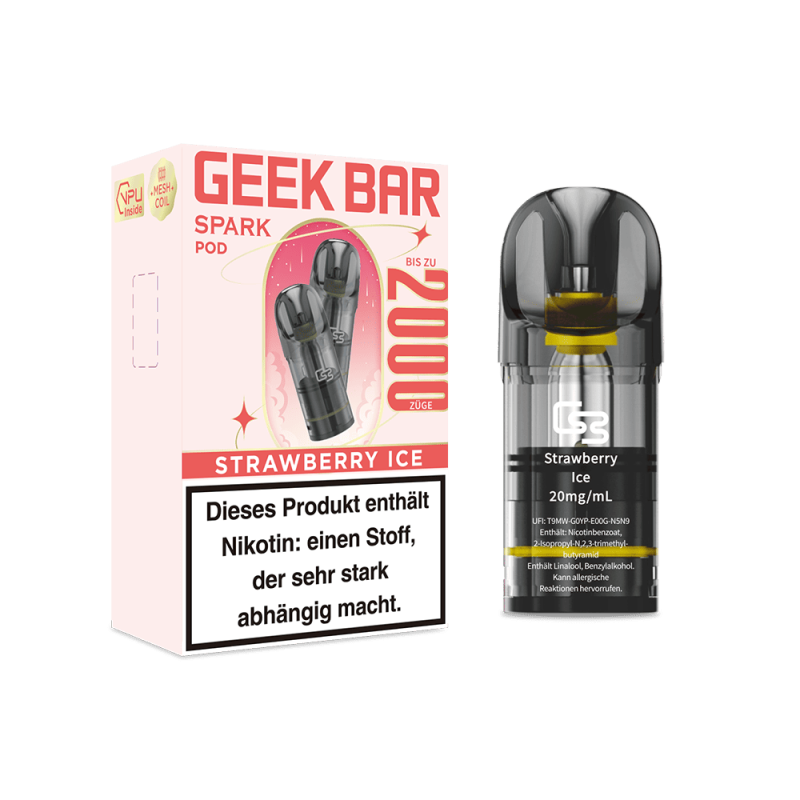 Geek Bar Spark Pod Strawberry Ice 20mg Nikotinsalz (2 ml)