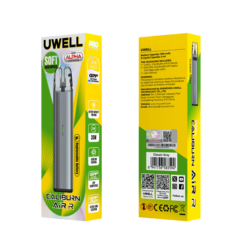 Uwell Caliburn Air R Kit Classic Gray