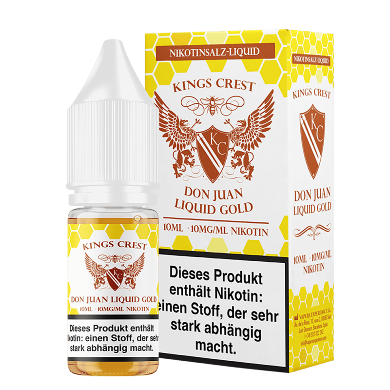 Kings Crest Nikotinsalz - Don Juan Liquid Gold - 10ml Liquid 10mg