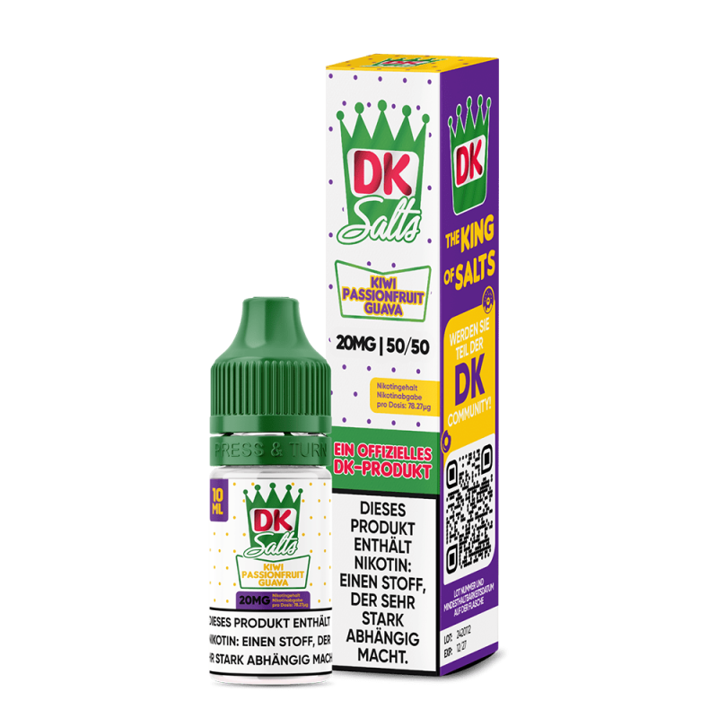 DK Salts Nikotinsalz - Kiwi Passionfruit Guava - Liquid 20mg 10ml  C