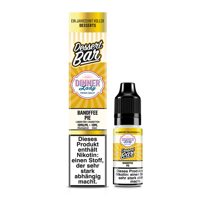 Dinner Lady Nikotinsalz Banoffee Pie 50/50 10ml Liquid 10mg