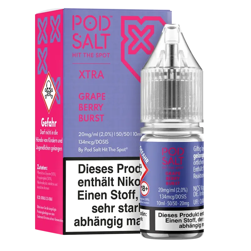 Liquid Grape Berry Burst - Pod Salt Xtra Nikotinsalz 20mg