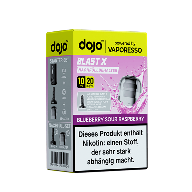 Vaporesso dojo Blast X Einweg Pod - Blueberry Sour Raspberry - 20mg