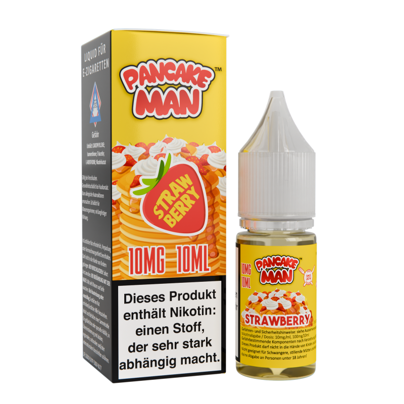 Pancake Man Nikotinsalz - Strawberry - 10ml Liquid 10mg