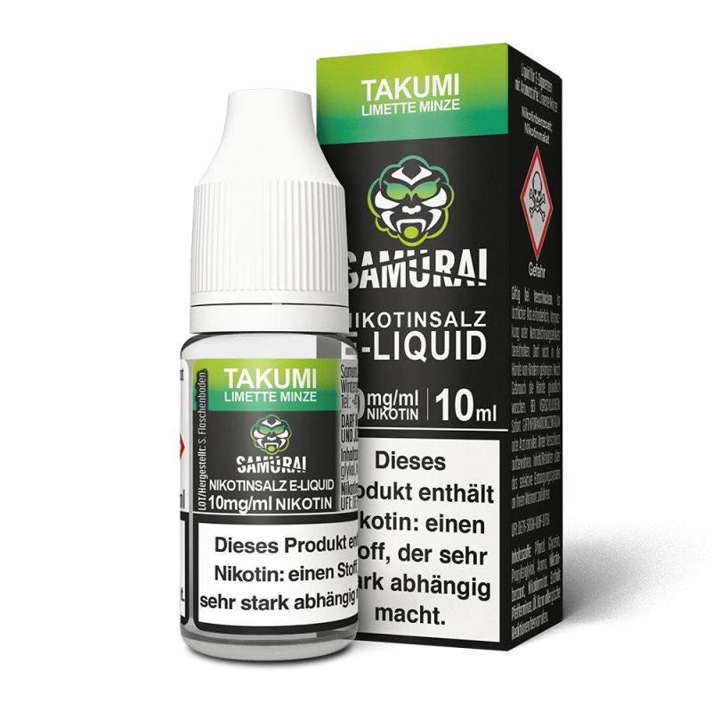 Samurai Nikotinsalz Liquid - Takumi Limette Minze - 10mg
