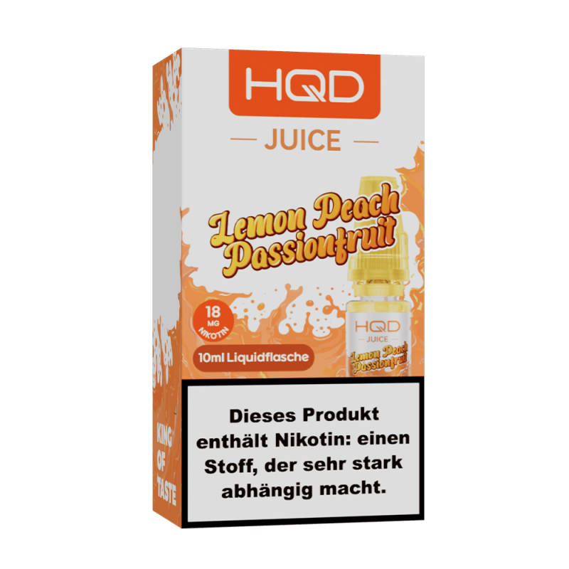 HQD Juice Nikotinsalz - Lemon Peach Passionfruit - 10ml Liquid 18mg